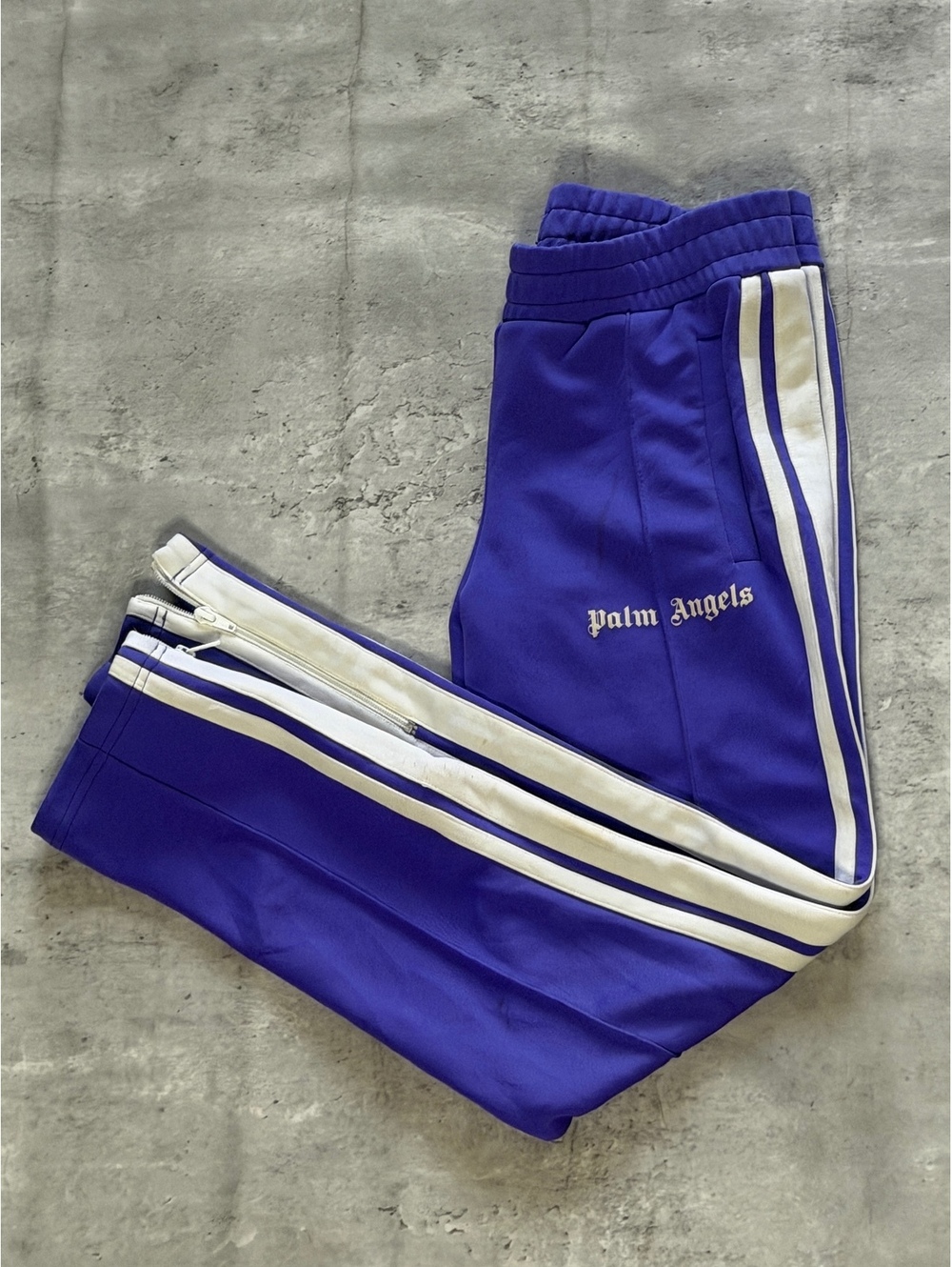 Palm Angels Purple Track Pants White Stripes Sz Small